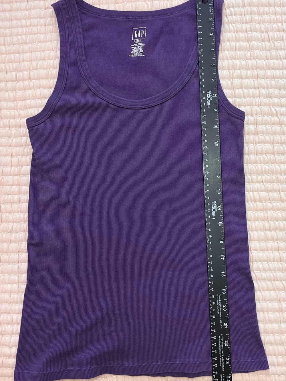Gap Purple Ribbed Tank Top Cotton Size Small - Picture 3 of 6